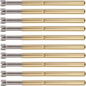 100Pcs Spring Probe, Spring Testing Loaded Contact Pins, 4 Claws 2mm P125‑Q Spring Loaded Tester Probe, Hardware Tool, for Solder Joints and Solder…
