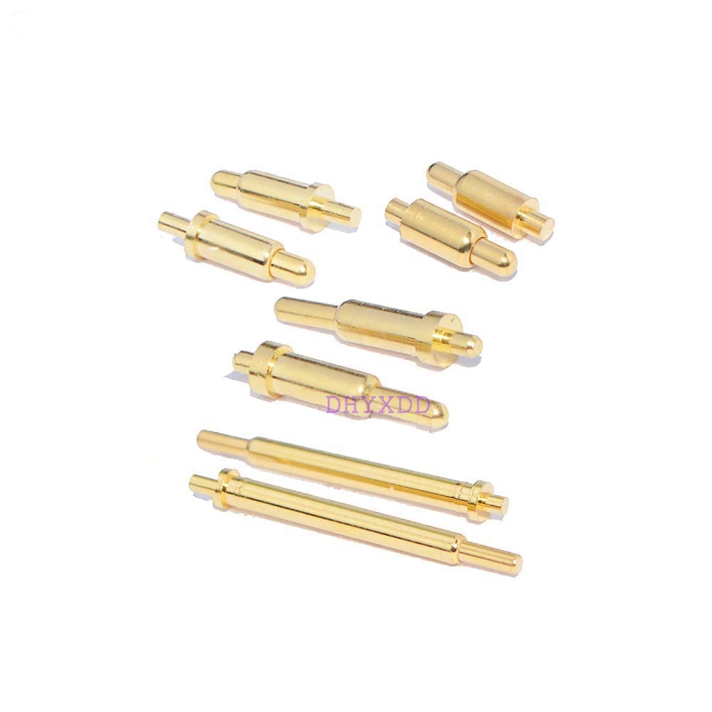 10Pcs Spring Loaded Pogo Pin Connector through Holes PCB Height 3 4 5 6 7 8 9 10 11 12 13 13.5 14 MM Flange Single 1A