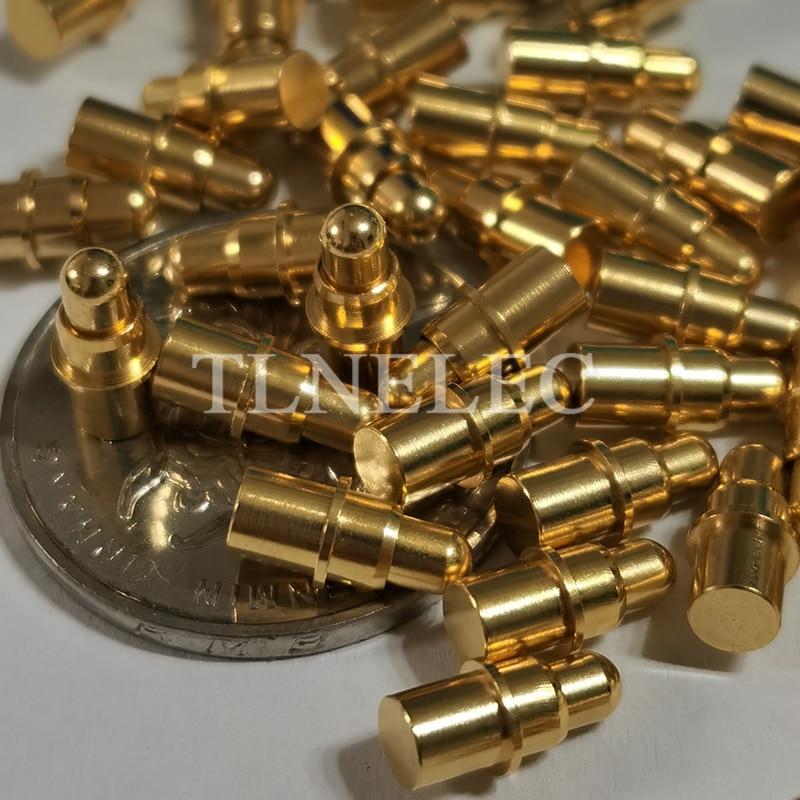 1pcs Large Current Spring Charging Connector Gold Plating Flexible Pogo Pin Battery Antenna Pin PCB Probe