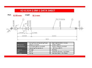 K2-0.31H-2.0M-1 for .7 mm Pitch - Image 2