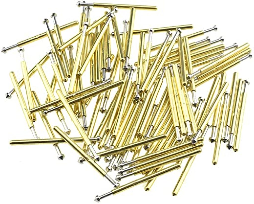Spring Loaded Probe Pins uxcell P50J Spherical Tip Spring Loaded Test Probe Pin 16mm Length ...