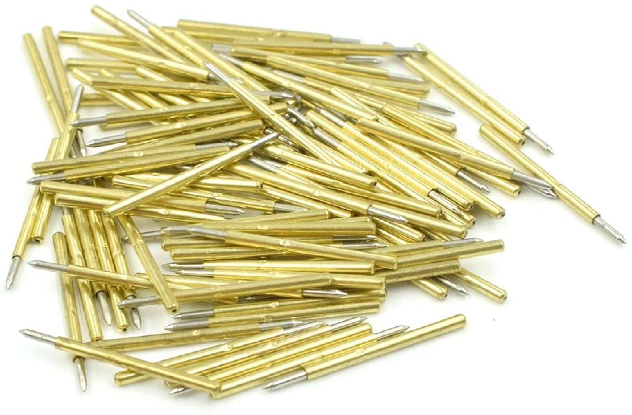 thumbnail image 2 of Uxcell 100 Pcs PL75-B1 Spring Test Probes - 0.7mm Tip 16mm Length For PCB Testing 2 of 13