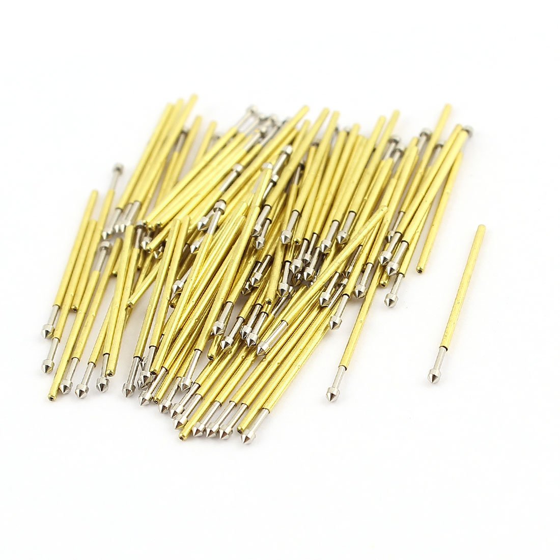 thumbnail image 2 of Uxcell 100 Pcs PL75-B1 Spring Test Probes - 0.7mm Tip 16mm Length For PCB Testing 2 of 13