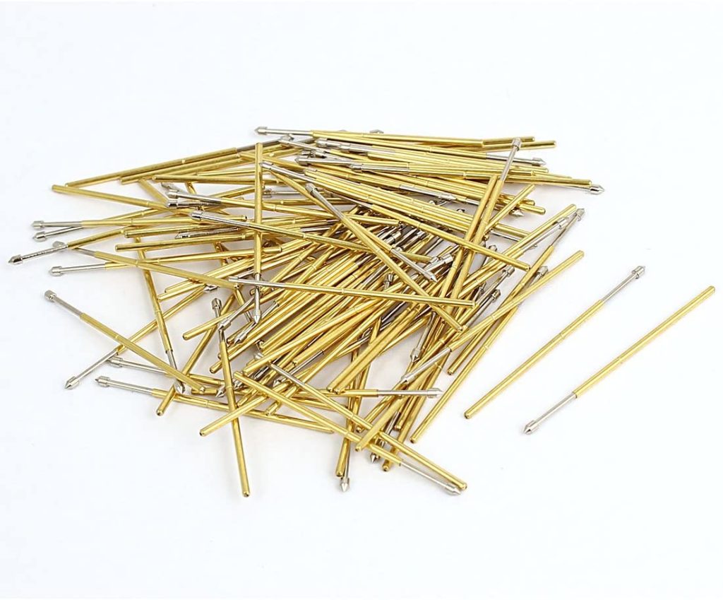 uxcell PC75E 90 Degree Convex Tip Spring Loaded Test Probe Pin 33mm ...