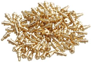 yibuy 100 piece gold plated pcb probes mold part pin pogo pin 1mm pin