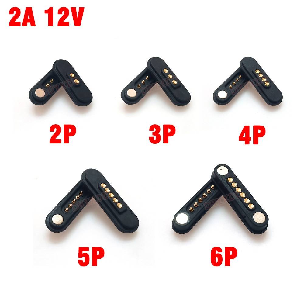 1 Set Magnetic Connector 2 3 4 5 6 Pin USB Cable Power Charge Data Male Female Spring Loaded Pogo Pin Strong Force