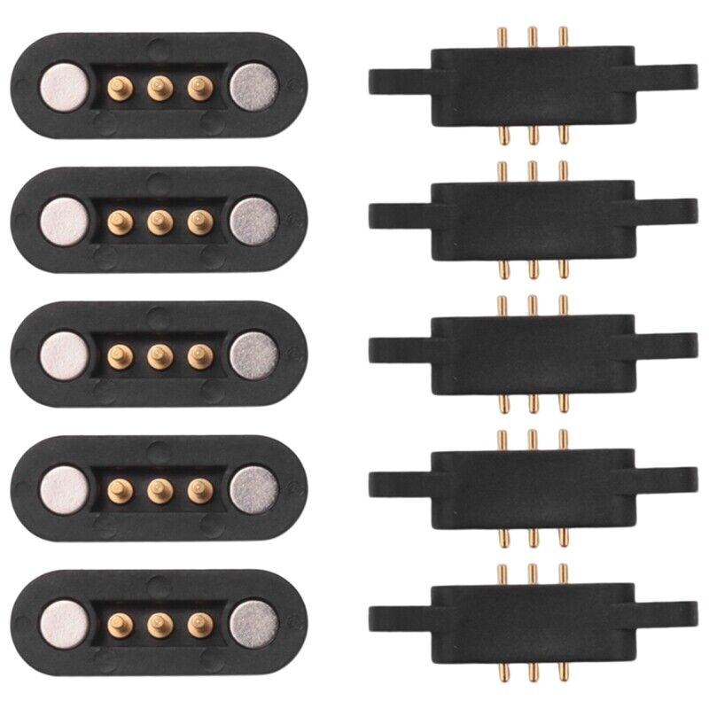 5 pairs spring loaded magnetic pogo pin connector 3 positions magnets pitch 2a6 4
